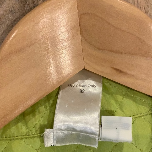 Coldwater Creek Women's lime green quilt jacket size M - Picture 5 of 5